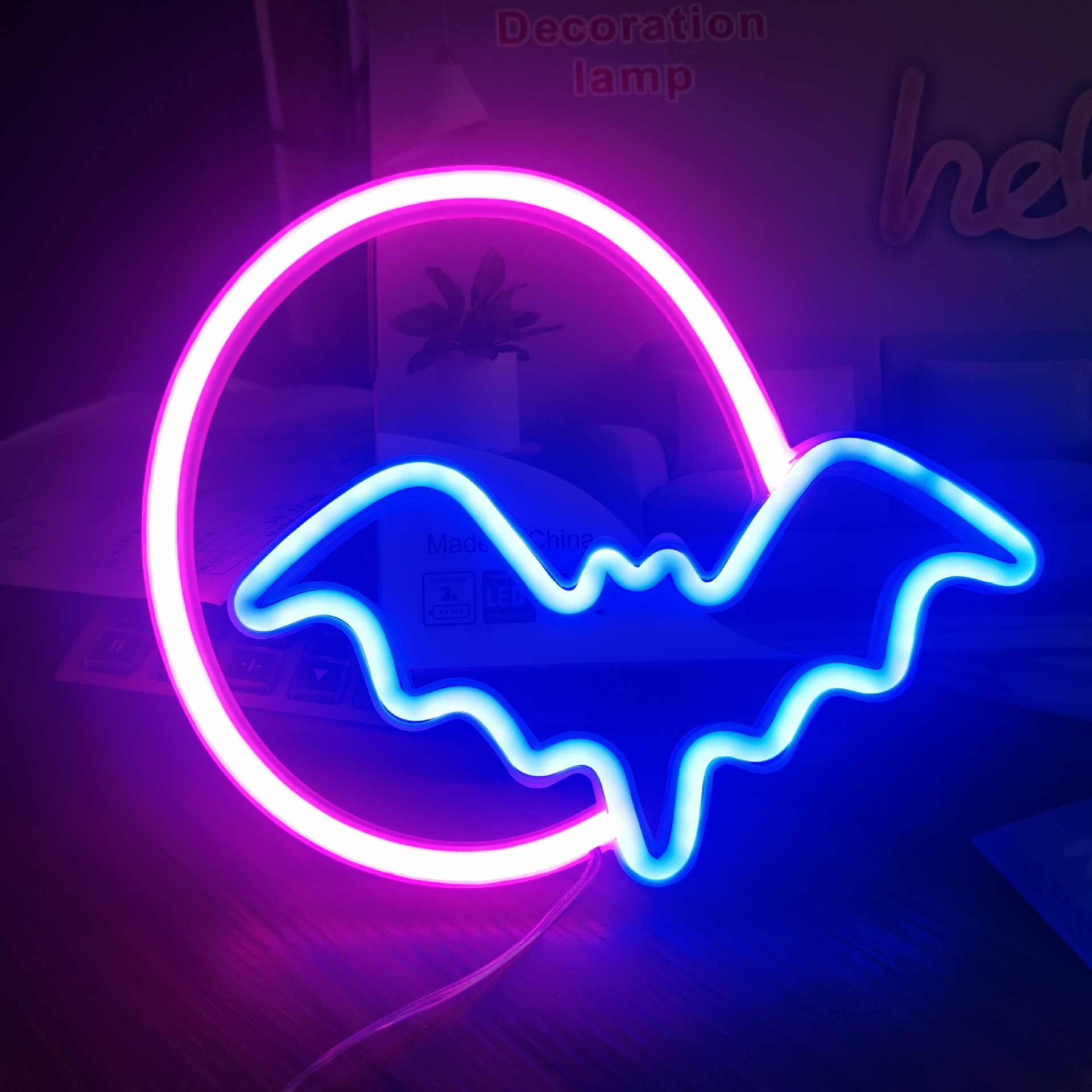 Halloween Bat Neon Lights - Image 4